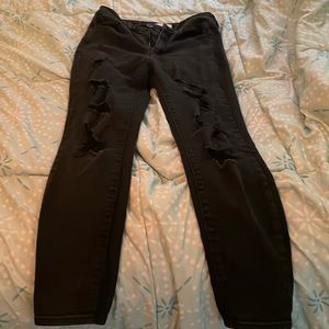 Juniors SO Vintage Vibe High Rise Ankle Skinny Distressed Jeggings (Size: 5/27W)